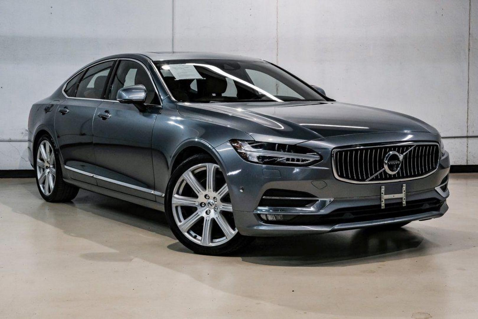 2017 Gray Metallic /Amber Volvo S90 T6 Inscription (YV1A22ML6H1) with an I4 Supercharged engine, Automatic transmission, located at 15300 Midway Rd., Addison, TX, 75001, (972) 702-0011, 32.958321, -96.838074 - HOME OF THE NO HAGGLE PRICE - WHOLESALE PRICES TO THE PUBLIC!! S90 T6 Inscription, 4D Sedan, I4 Supercharged, Automatic with Geartronic, AWD, Gray Metallic, Amber Leather. Priced below KBB Fair Purchase Price!<br><br>Gray Metallic 2017 Volvo S90 T6 Inscription<br><br>22/31 City/Highway MPG<br><br>Aw - Photo#8