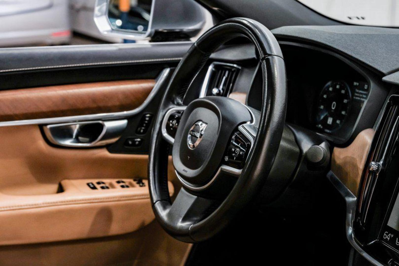 2017 Gray Metallic /Amber Volvo S90 T6 Inscription (YV1A22ML6H1) with an I4 Supercharged engine, Automatic transmission, located at 15300 Midway Rd., Addison, TX, 75001, (972) 702-0011, 32.958321, -96.838074 - HOME OF THE NO HAGGLE PRICE - WHOLESALE PRICES TO THE PUBLIC!! S90 T6 Inscription, 4D Sedan, I4 Supercharged, Automatic with Geartronic, AWD, Gray Metallic, Amber Leather. Priced below KBB Fair Purchase Price!<br><br>Gray Metallic 2017 Volvo S90 T6 Inscription<br><br>22/31 City/Highway MPG<br><br>Aw - Photo#19