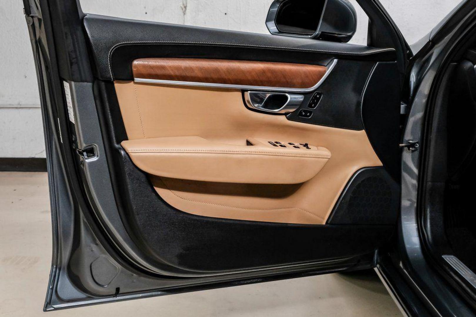 2017 Gray Metallic /Amber Volvo S90 T6 Inscription (YV1A22ML6H1) with an I4 Supercharged engine, Automatic transmission, located at 15300 Midway Rd., Addison, TX, 75001, (972) 702-0011, 32.958321, -96.838074 - HOME OF THE NO HAGGLE PRICE - WHOLESALE PRICES TO THE PUBLIC!! S90 T6 Inscription, 4D Sedan, I4 Supercharged, Automatic with Geartronic, AWD, Gray Metallic, Amber Leather. Priced below KBB Fair Purchase Price!<br><br>Gray Metallic 2017 Volvo S90 T6 Inscription<br><br>22/31 City/Highway MPG<br><br>Aw - Photo#53