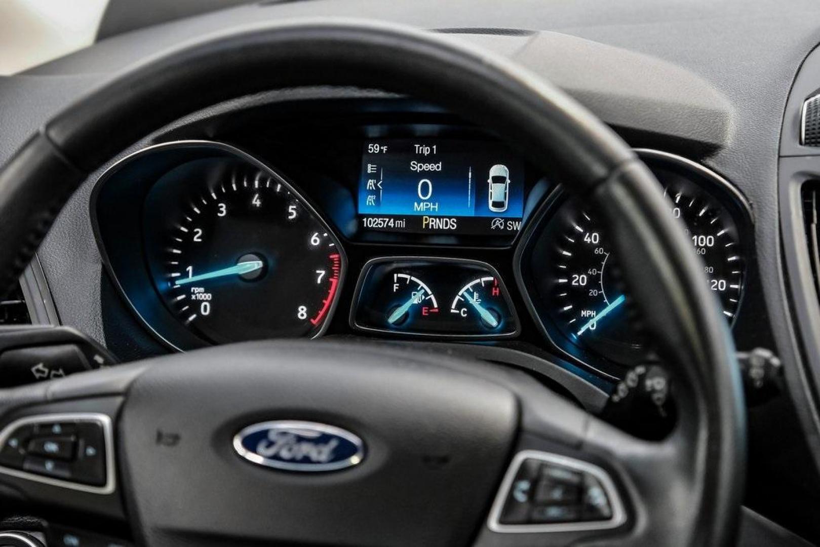 2019 Oxford White /Charcoal Black Ford Escape SEL (1FMCU9HD1KU) with an 1.5L EcoBoost engine, Automatic transmission, located at 15300 Midway Rd., Addison, TX, 75001, (972) 702-0011, 32.958321, -96.838074 - Photo#24