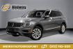 2018 Platinum Gray Metallic /White Volkswagen Tiguan 2.0T SEL (3VV3B7AX4JM) with an 2.0L TSI DOHC engine, Automatic transmission, located at 15300 Midway Rd., Addison, TX, 75001, (972) 702-0011, 32.958321, -96.838074 - Photo#0