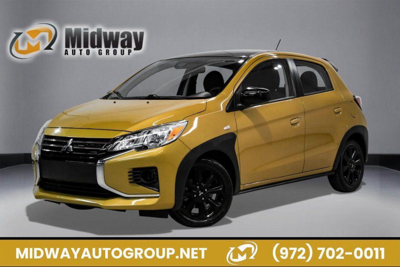 2024 Sand /Dark Gray Mitsubishi Mirage Black Edition (ML32AWHJ3RH) with an 1.2L 3-Cylinder DOHC MIVEC engine, CVT transmission, located at 15300 Midway Rd., Addison, TX, 75001, (972) 702-0011, 32.958321, -96.838074 - Photo#0