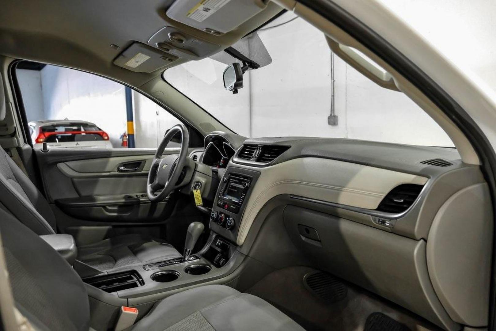 2017 Summit White /Dark Titanium/Light Titanium Chevrolet Traverse LS (1GNKRFKD9HJ) with an 3.6L V6 SIDI engine, Automatic transmission, located at 15300 Midway Rd., Addison, TX, 75001, (972) 702-0011, 32.958321, -96.838074 - Photo#12