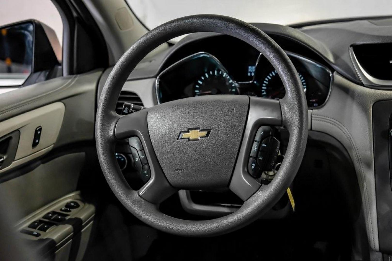 2017 Summit White /Dark Titanium/Light Titanium Chevrolet Traverse LS (1GNKRFKD9HJ) with an 3.6L V6 SIDI engine, Automatic transmission, located at 15300 Midway Rd., Addison, TX, 75001, (972) 702-0011, 32.958321, -96.838074 - Photo#14