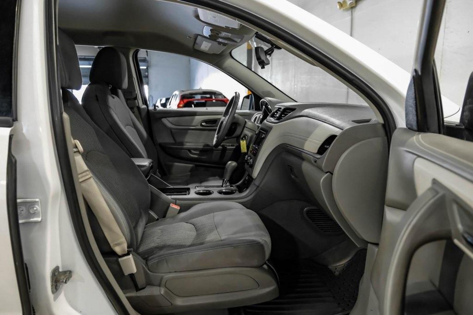 2017 Summit White /Dark Titanium/Light Titanium Chevrolet Traverse LS (1GNKRFKD9HJ) with an 3.6L V6 SIDI engine, Automatic transmission, located at 15300 Midway Rd., Addison, TX, 75001, (972) 702-0011, 32.958321, -96.838074 - Photo#28