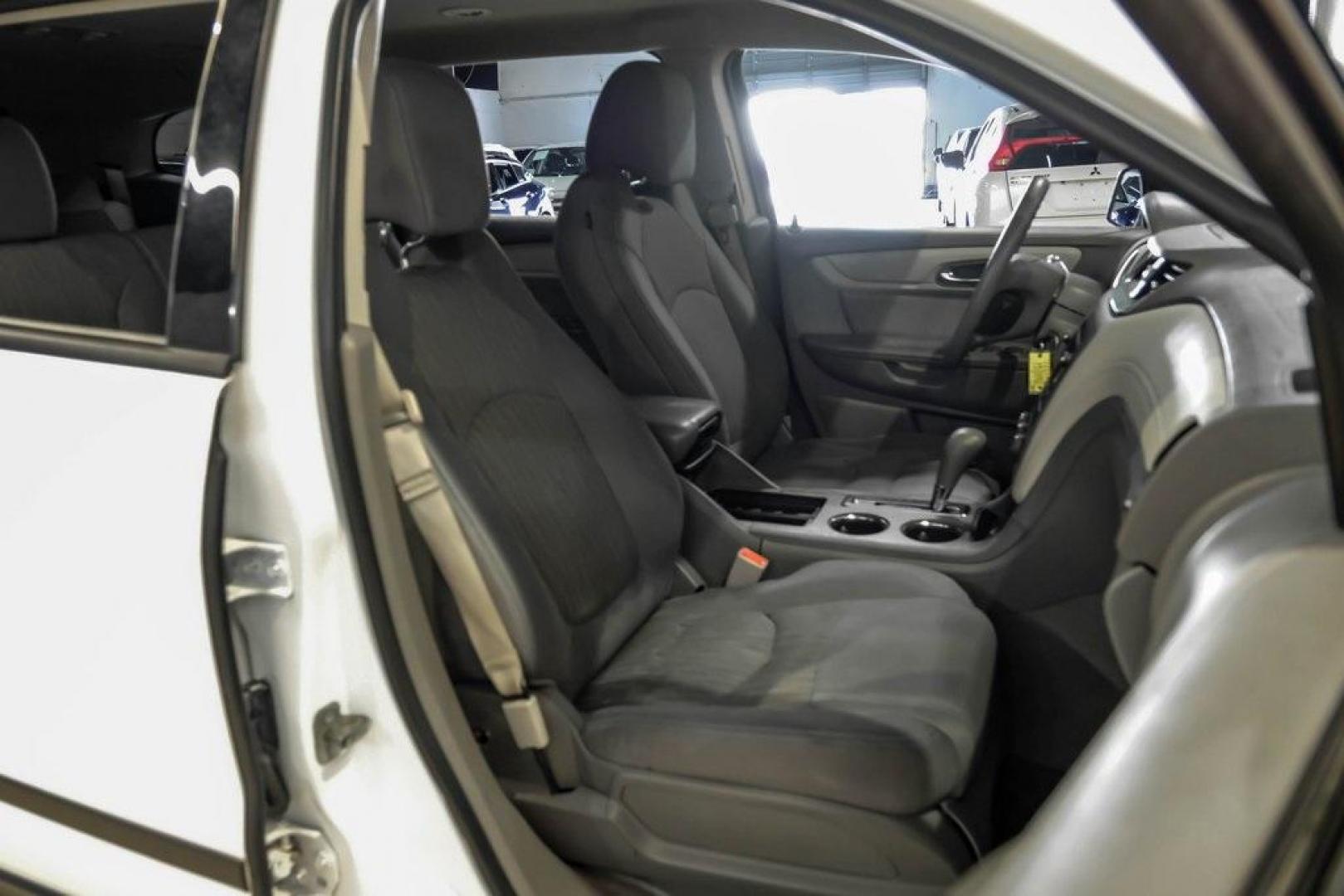 2017 Summit White /Dark Titanium/Light Titanium Chevrolet Traverse LS (1GNKRFKD9HJ) with an 3.6L V6 SIDI engine, Automatic transmission, located at 15300 Midway Rd., Addison, TX, 75001, (972) 702-0011, 32.958321, -96.838074 - Photo#29