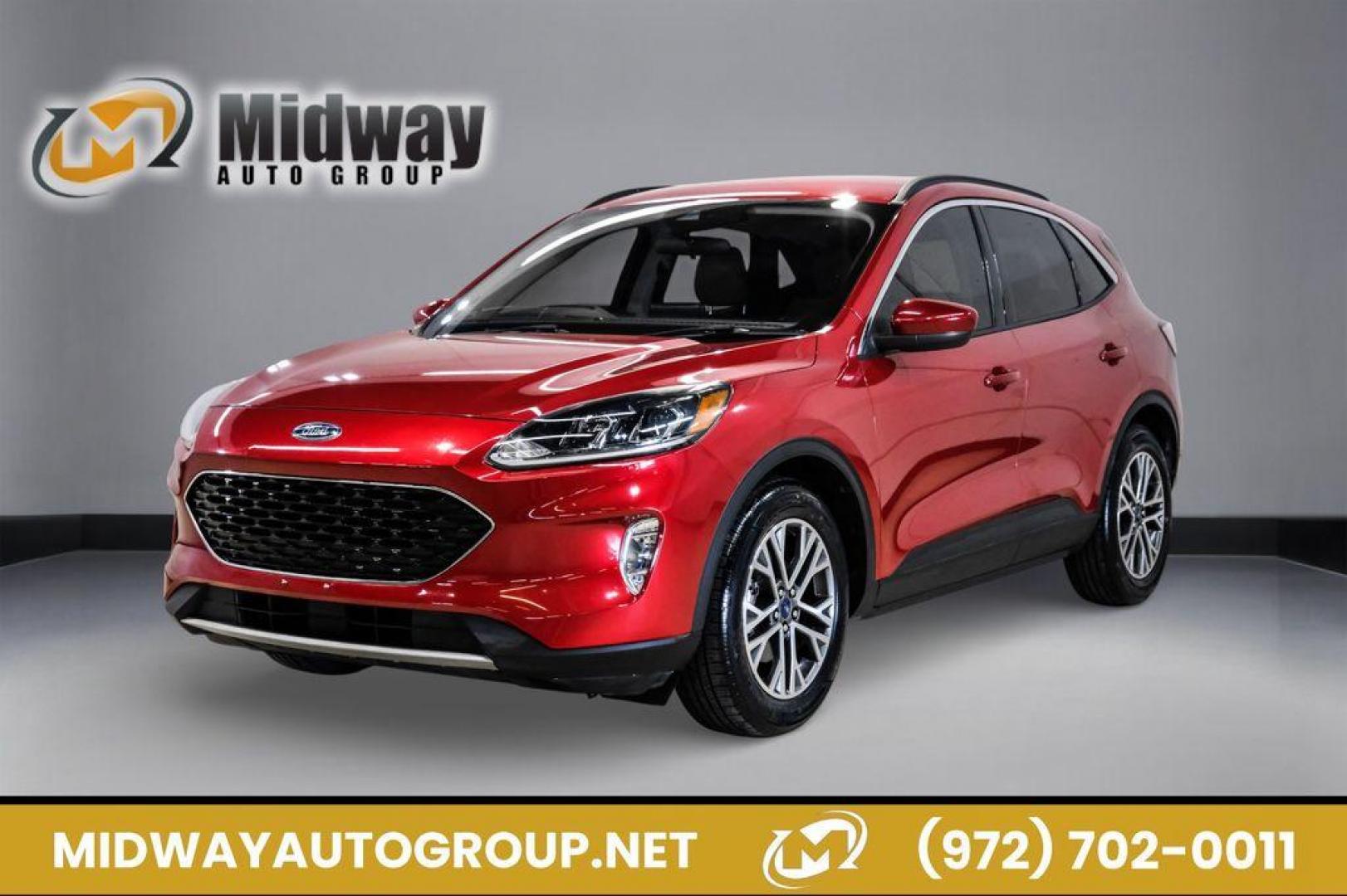 2020 Red Metallic /Sandstone Ford Escape SEL (1FMCU0H66LU) with an 1.5L EcoBoost engine, Automatic transmission, located at 15300 Midway Rd., Addison, TX, 75001, (972) 702-0011, 32.958321, -96.838074 - Photo#0
