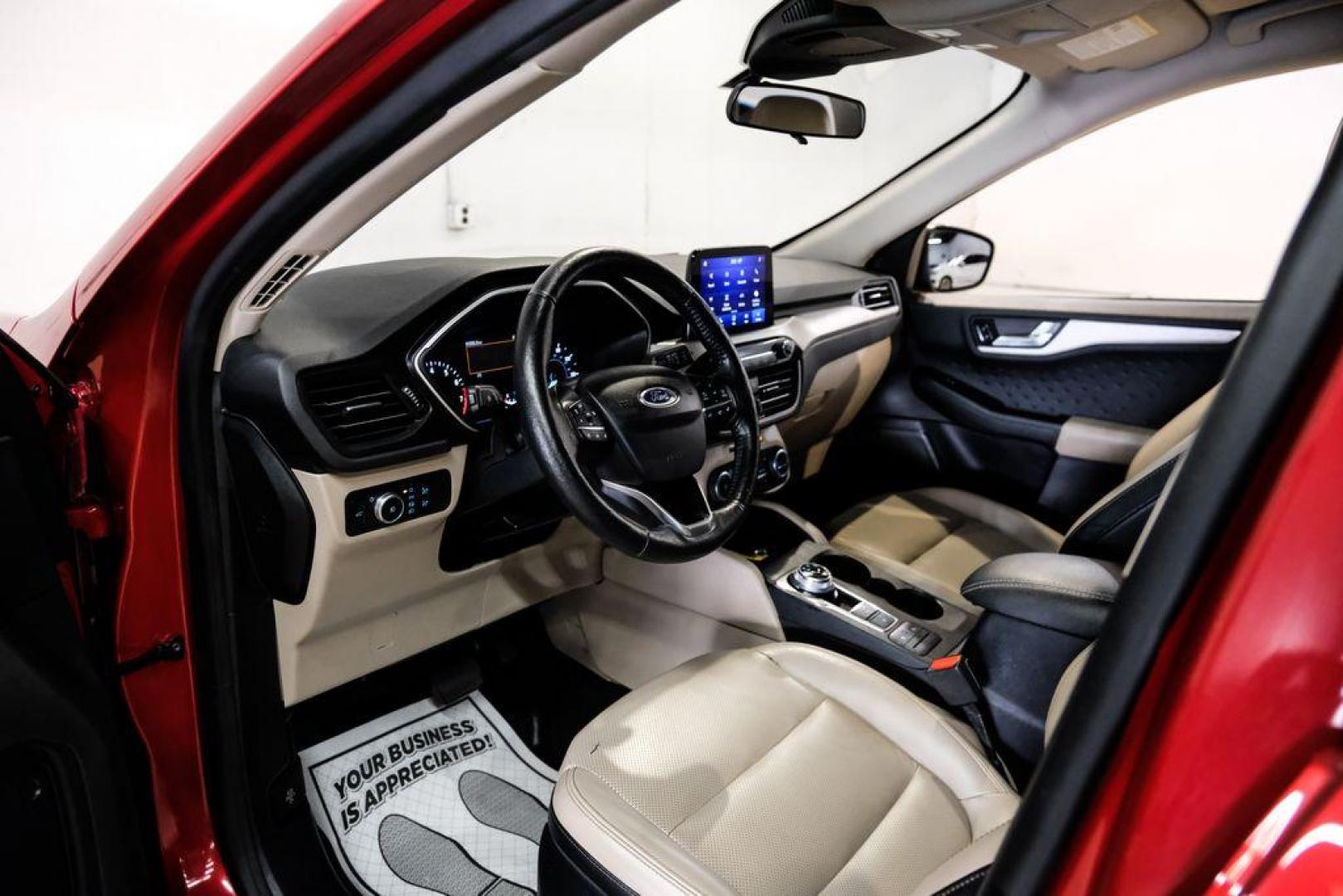 2020 Red Metallic /Sandstone Ford Escape SEL (1FMCU0H66LU) with an 1.5L EcoBoost engine, Automatic transmission, located at 15300 Midway Rd., Addison, TX, 75001, (972) 702-0011, 32.958321, -96.838074 - Photo#2