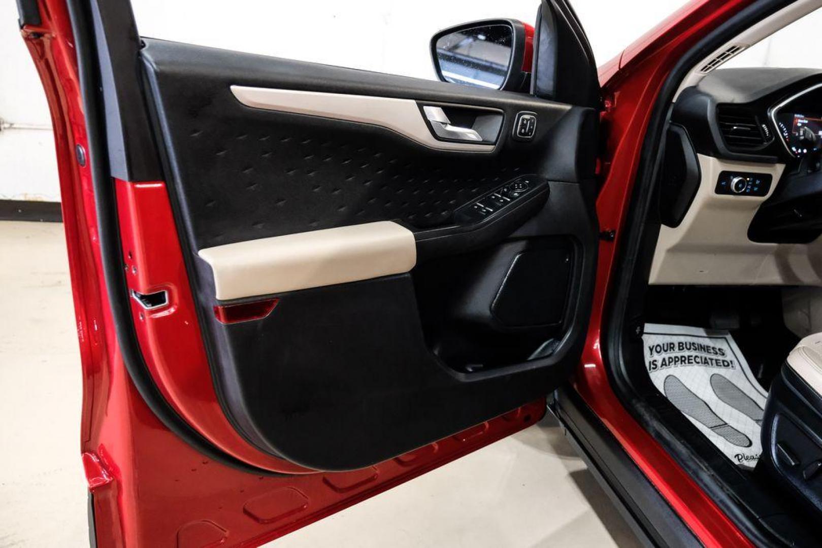 2020 Red Metallic /Sandstone Ford Escape SEL (1FMCU0H66LU) with an 1.5L EcoBoost engine, Automatic transmission, located at 15300 Midway Rd., Addison, TX, 75001, (972) 702-0011, 32.958321, -96.838074 - Photo#40