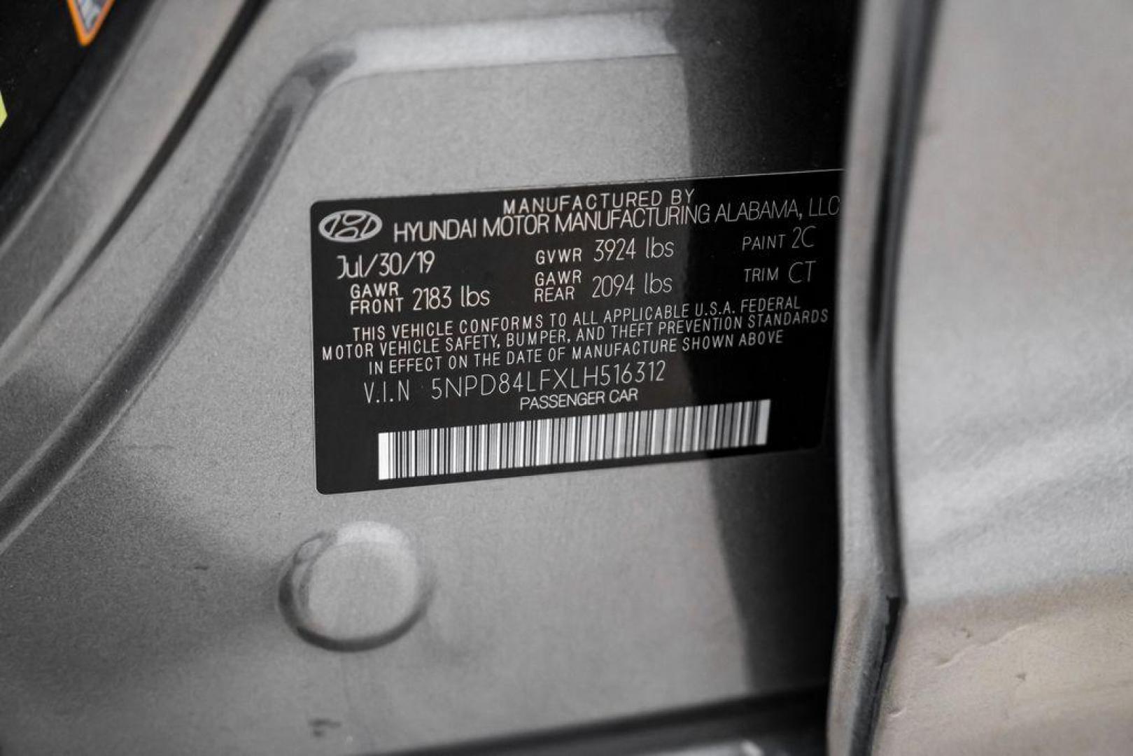 2020 Machine Gray /Black Hyundai Elantra SEL (5NPD84LFXLH) with an 2.0L 4-Cylinder DOHC 16V engine, CVT transmission, located at 15300 Midway Rd., Addison, TX, 75001, (972) 702-0011, 32.958321, -96.838074 - Photo#58