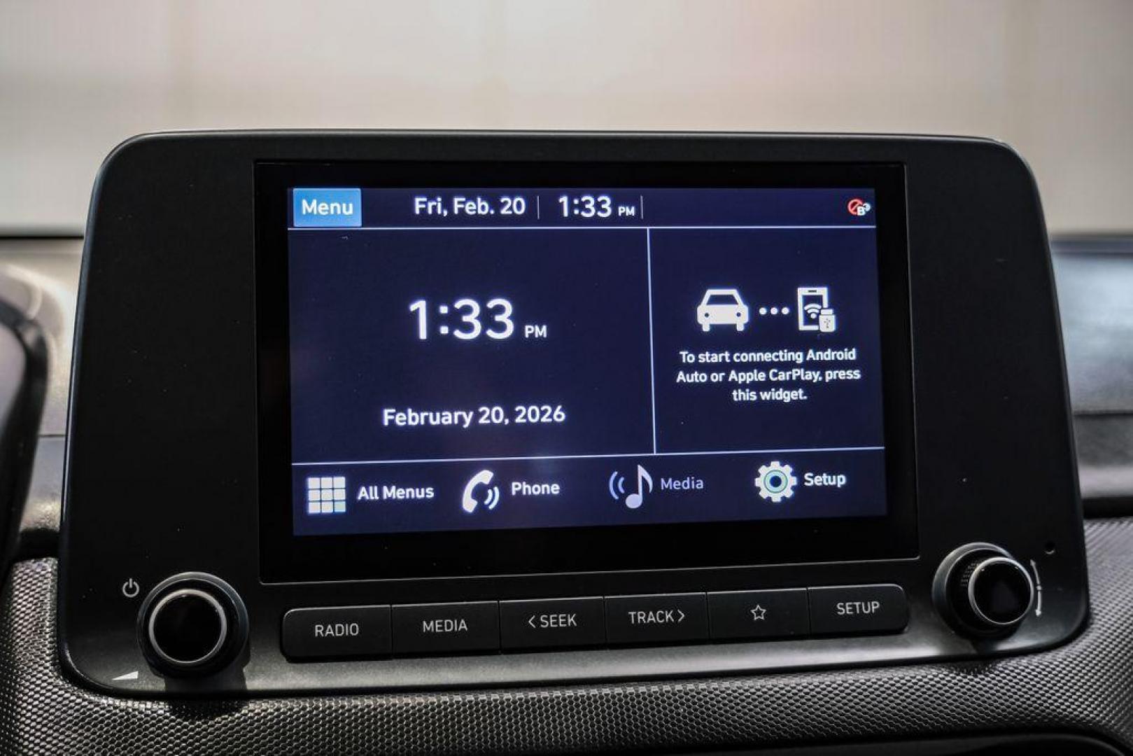 2022 Ultra Black /Black Hyundai Kona SEL (KM8K62AB1NU) with an 2.0L I4 MPI DOHC 16V LEV3-ULEV70 147hp engine, CVT transmission, located at 15300 Midway Rd., Addison, TX, 75001, (972) 702-0011, 32.958321, -96.838074 - Photo#26