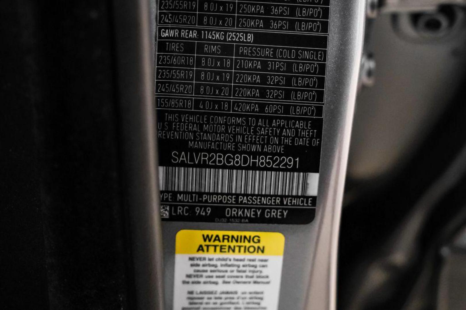 2013 Orkney Gray /Ebony/Ebony Land Rover Range Rover Evoque Pure (SALVR2BG8DH) with an 2.0L I4 engine, Automatic transmission, located at 15300 Midway Rd., Addison, TX, 75001, (972) 702-0011, 32.958321, -96.838074 - Photo#64
