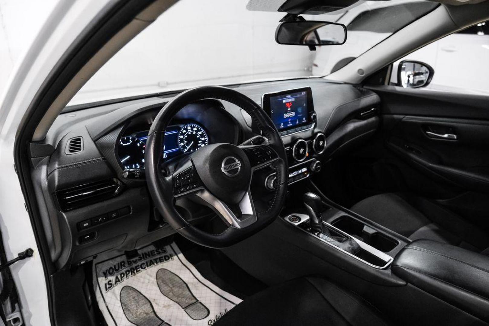 2020 Aspen White Tricoat /Charcoal Nissan Sentra SV (3N1AB8CVXLY) with an 2.0L DOHC engine, CVT transmission, located at 15300 Midway Rd., Addison, TX, 75001, (972) 702-0011, 32.958321, -96.838074 - Photo#2