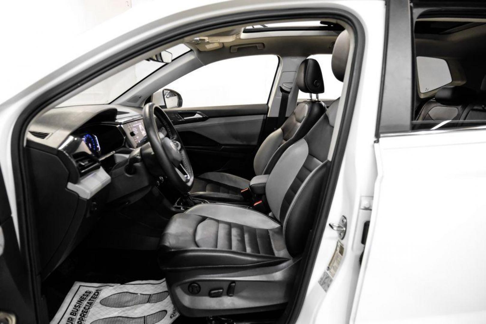 2022 Pure White /Gray/Black Volkswagen Taos 1.5T SEL (3VV1X7B28NM) with an 1.5L I4 Turbocharged DOHC 16V LEV3-SULEV30 158hp engine, Automatic transmission, located at 15300 Midway Rd., Addison, TX, 75001, (972) 702-0011, 32.958321, -96.838074 - Photo#3