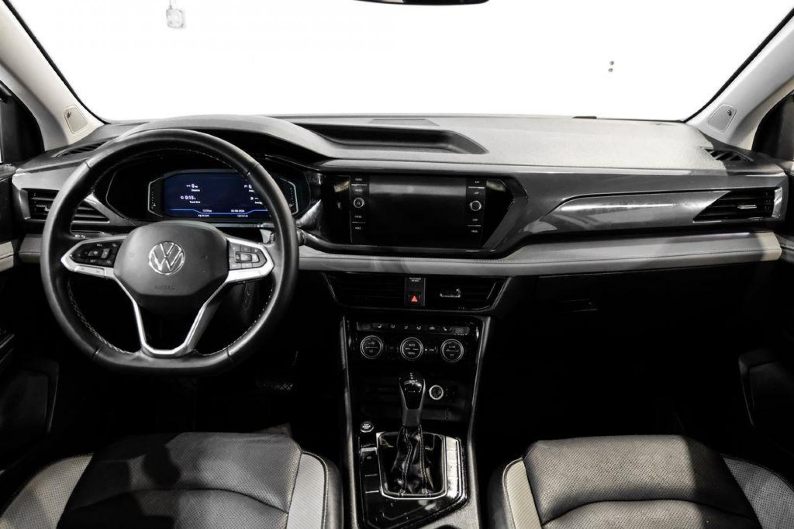 2022 Pure White /Gray/Black Volkswagen Taos 1.5T SEL (3VV1X7B28NM) with an 1.5L I4 Turbocharged DOHC 16V LEV3-SULEV30 158hp engine, Automatic transmission, located at 15300 Midway Rd., Addison, TX, 75001, (972) 702-0011, 32.958321, -96.838074 - Photo#15