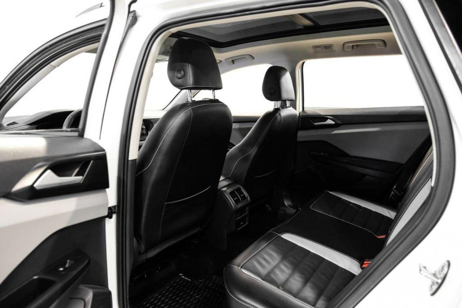 2022 Pure White /Gray/Black Volkswagen Taos 1.5T SEL (3VV1X7B28NM) with an 1.5L I4 Turbocharged DOHC 16V LEV3-SULEV30 158hp engine, Automatic transmission, located at 15300 Midway Rd., Addison, TX, 75001, (972) 702-0011, 32.958321, -96.838074 - Photo#39