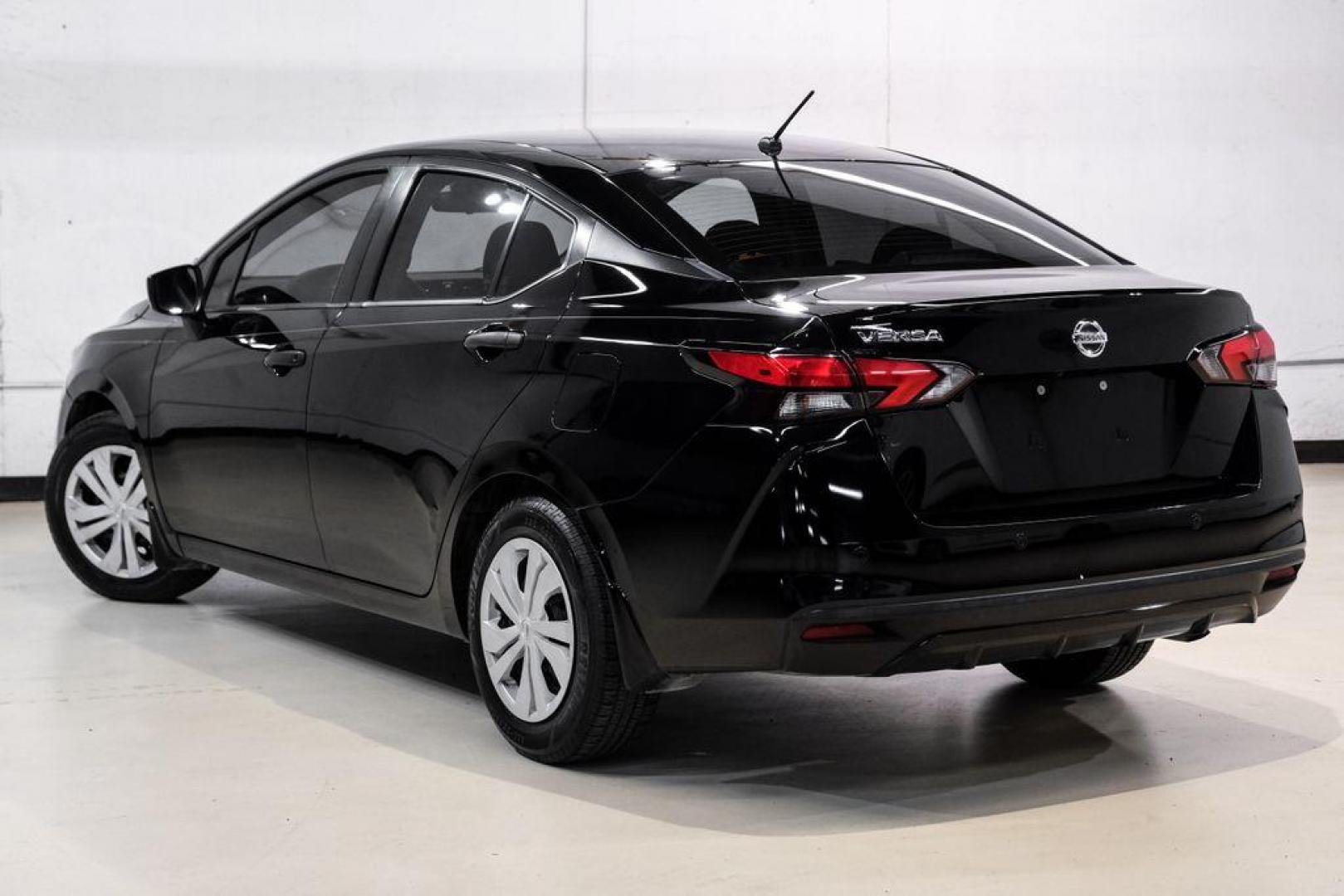 2021 Super Black Metallic /Charcoal Nissan Versa 1.6 S (3N1CN8DV2ML) with an 1.6L 4-Cylinder DOHC 16V engine, CVT transmission, located at 15300 Midway Rd., Addison, TX, 75001, (972) 702-0011, 32.958321, -96.838074 - Photo#9