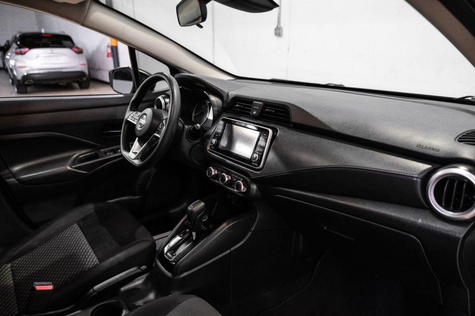 2021 Super Black Metallic /Charcoal Nissan Versa 1.6 S (3N1CN8DV2ML) with an 1.6L 4-Cylinder DOHC 16V engine, CVT transmission, located at 15300 Midway Rd., Addison, TX, 75001, (972) 702-0011, 32.958321, -96.838074 - Photo#13