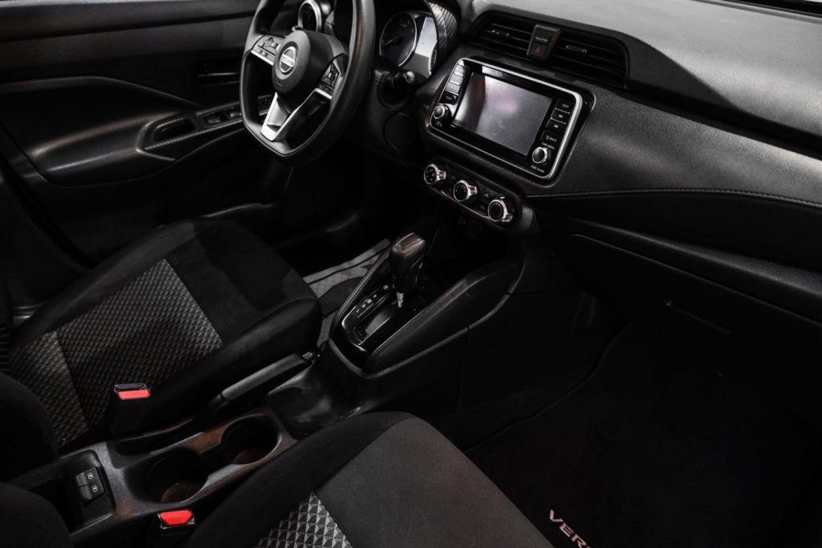 2021 Super Black Metallic /Charcoal Nissan Versa 1.6 S (3N1CN8DV2ML) with an 1.6L 4-Cylinder DOHC 16V engine, CVT transmission, located at 15300 Midway Rd., Addison, TX, 75001, (972) 702-0011, 32.958321, -96.838074 - Photo#23