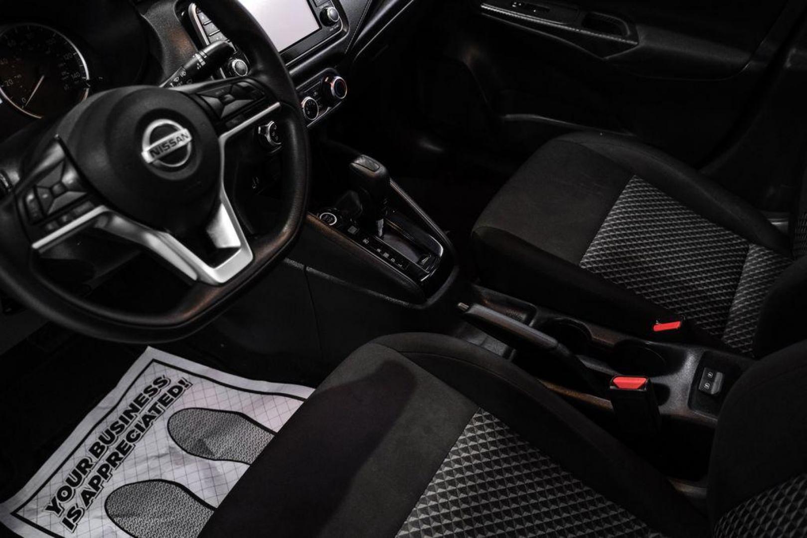 2021 Super Black Metallic /Charcoal Nissan Versa 1.6 S (3N1CN8DV2ML) with an 1.6L 4-Cylinder DOHC 16V engine, CVT transmission, located at 15300 Midway Rd., Addison, TX, 75001, (972) 702-0011, 32.958321, -96.838074 - Photo#24