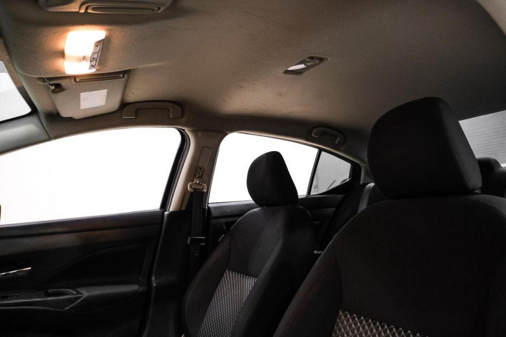 2021 Super Black Metallic /Charcoal Nissan Versa 1.6 S (3N1CN8DV2ML) with an 1.6L 4-Cylinder DOHC 16V engine, CVT transmission, located at 15300 Midway Rd., Addison, TX, 75001, (972) 702-0011, 32.958321, -96.838074 - Photo#30