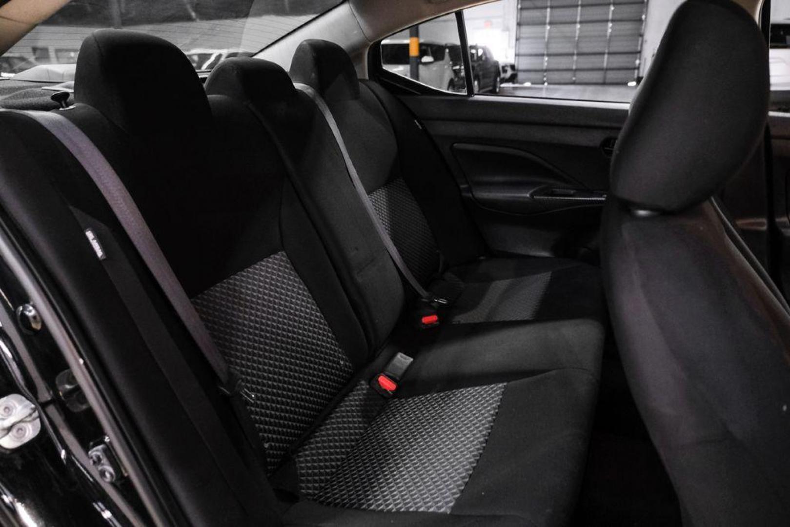 2021 Super Black Metallic /Charcoal Nissan Versa 1.6 S (3N1CN8DV2ML) with an 1.6L 4-Cylinder DOHC 16V engine, CVT transmission, located at 15300 Midway Rd., Addison, TX, 75001, (972) 702-0011, 32.958321, -96.838074 - Photo#35