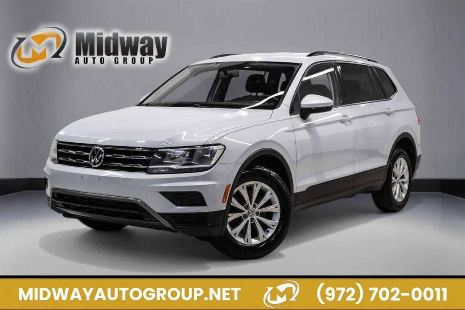 2018 White Silver /Titan Black Volkswagen Tiguan 2.0T S (3VV1B7AX8JM) with an 2.0L TSI DOHC engine, Automatic transmission, located at 15300 Midway Rd., Addison, TX, 75001, (972) 702-0011, 32.958321, -96.838074 - Photo#0