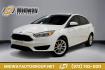 2017 Oxford White /Black Ford Focus SE (1FADP3F23HL) with an 2.0L 4-Cylinder DGI Flex Fuel Turbocharged DOHC engine, Automatic transmission, located at 15300 Midway Rd., Addison, TX, 75001, (972) 702-0011, 32.958321, -96.838074 - Photo#0