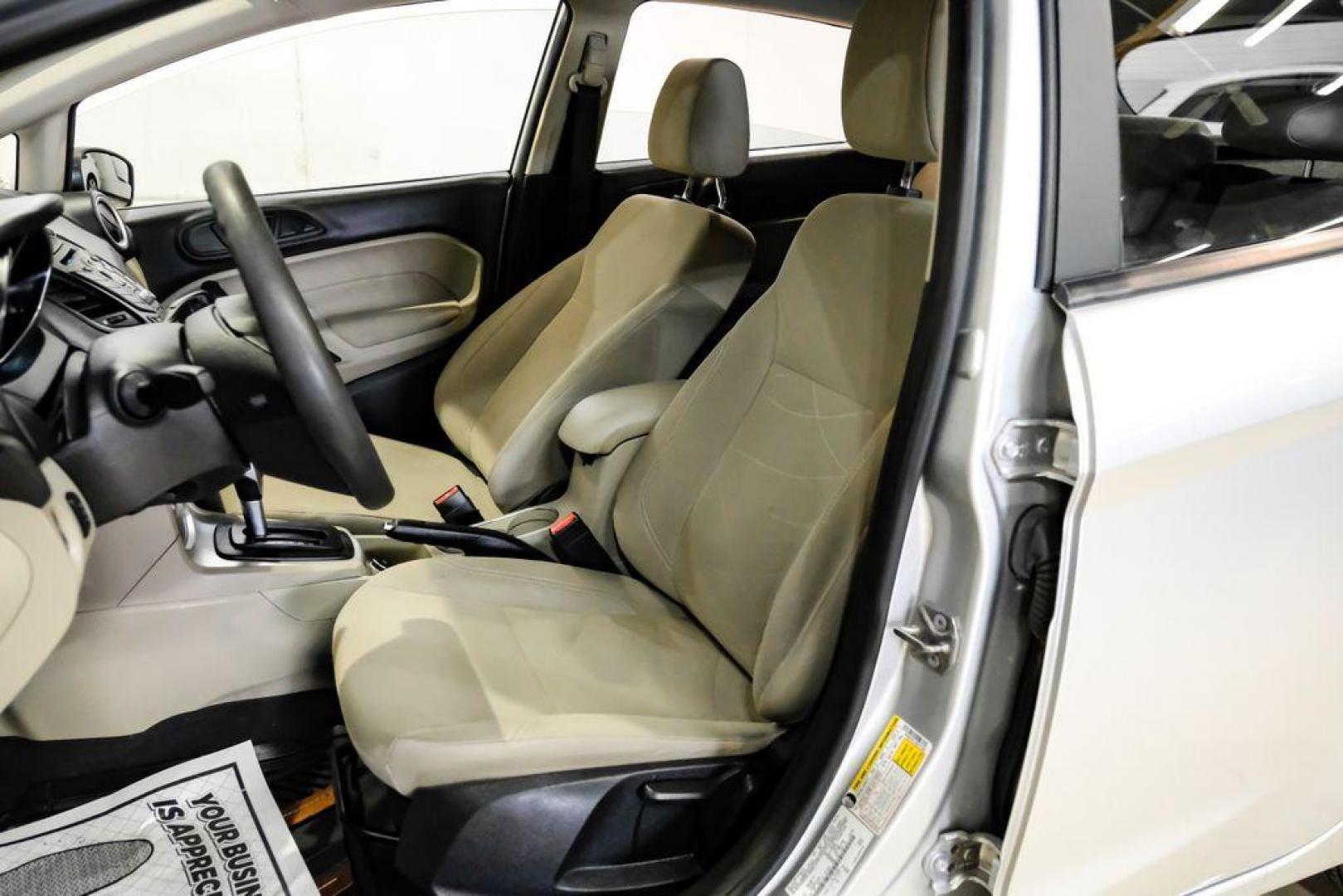 2019 Ingot Silver /Medium Light Stone Ford Fiesta SE (3FADP4EJ1KM) with an 1.6L I4 Ti-VCT engine, Automatic transmission, located at 15300 Midway Rd., Addison, TX, 75001, (972) 702-0011, 32.958321, -96.838074 - Photo#28