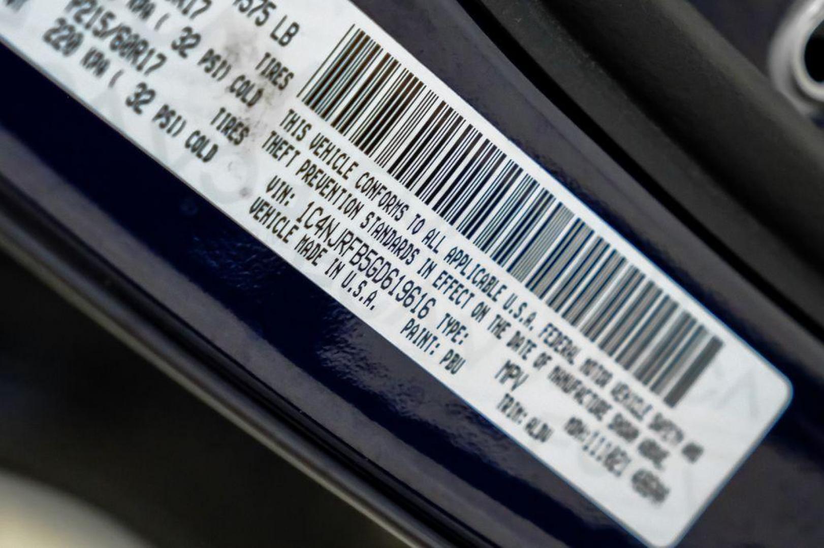 2016 True Blue Pearlcoat /Gray Jeep Patriot High Altitude (1C4NJRFB5GD) with an 2.4L I4 DOHC 16V Dual VVT engine, Automatic transmission, located at 15300 Midway Rd., Addison, TX, 75001, (972) 702-0011, 32.958321, -96.838074 - Photo#53