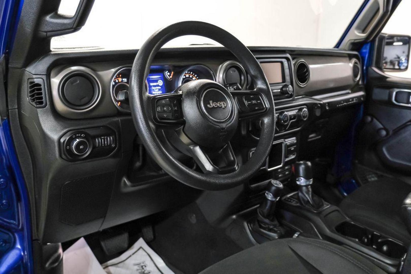 2018 Ocean Blue Metallic Clearcoat /Black Jeep Wrangler Sport (1C4GJXAG8JW) with an 3.6L V6 24V VVT engine, Automatic transmission, located at 15300 Midway Rd., Addison, TX, 75001, (972) 702-0011, 32.958321, -96.838074 - Photo#2