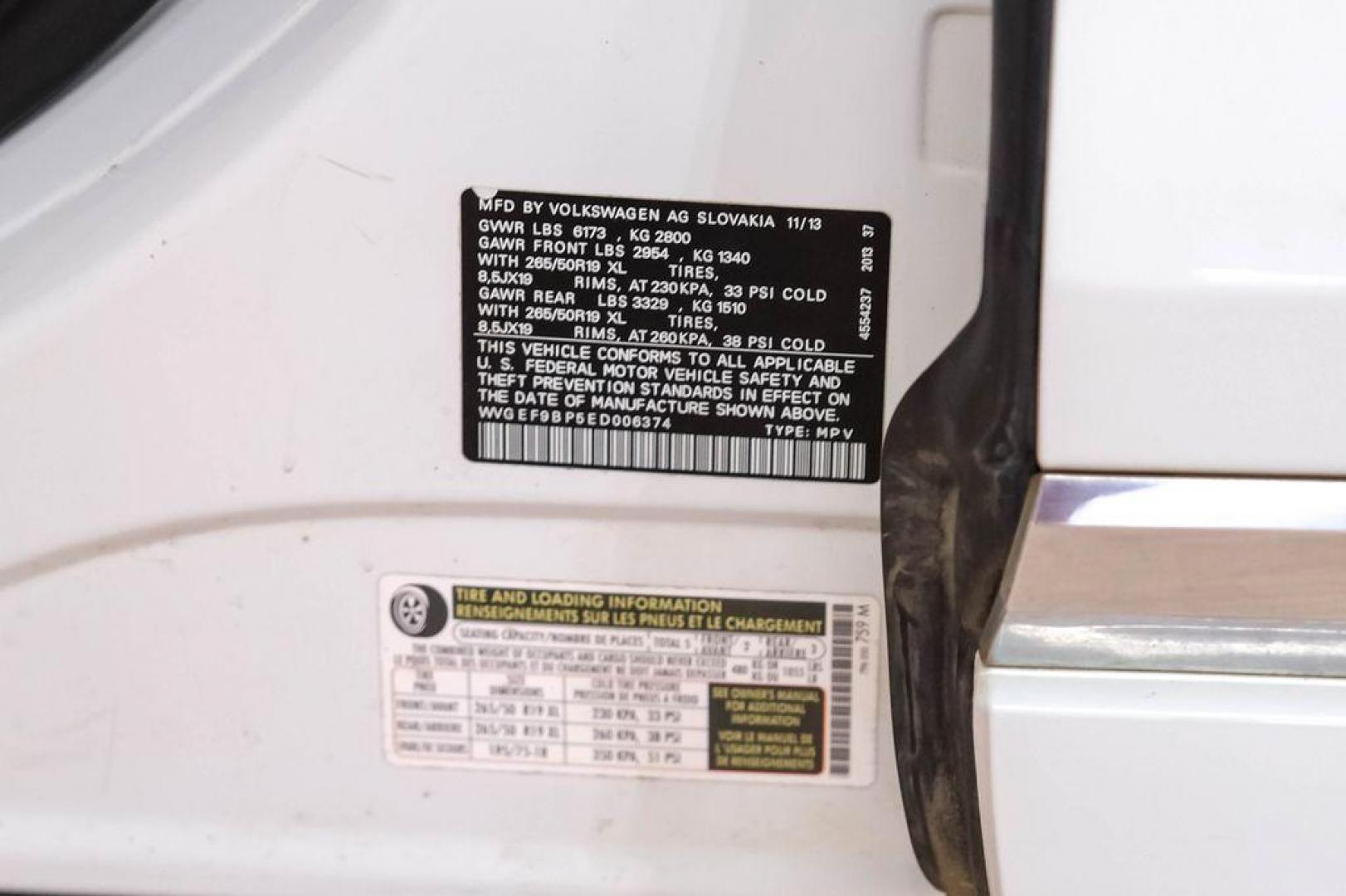 2014 Pure White /Cornsilk Beige Volkswagen Touareg 3.6L (WVGEF9BP5ED) with an 3.6L V6 DOHC engine, Automatic transmission, located at 15300 Midway Rd., Addison, TX, 75001, (972) 702-0011, 32.958321, -96.838074 - Photo#55