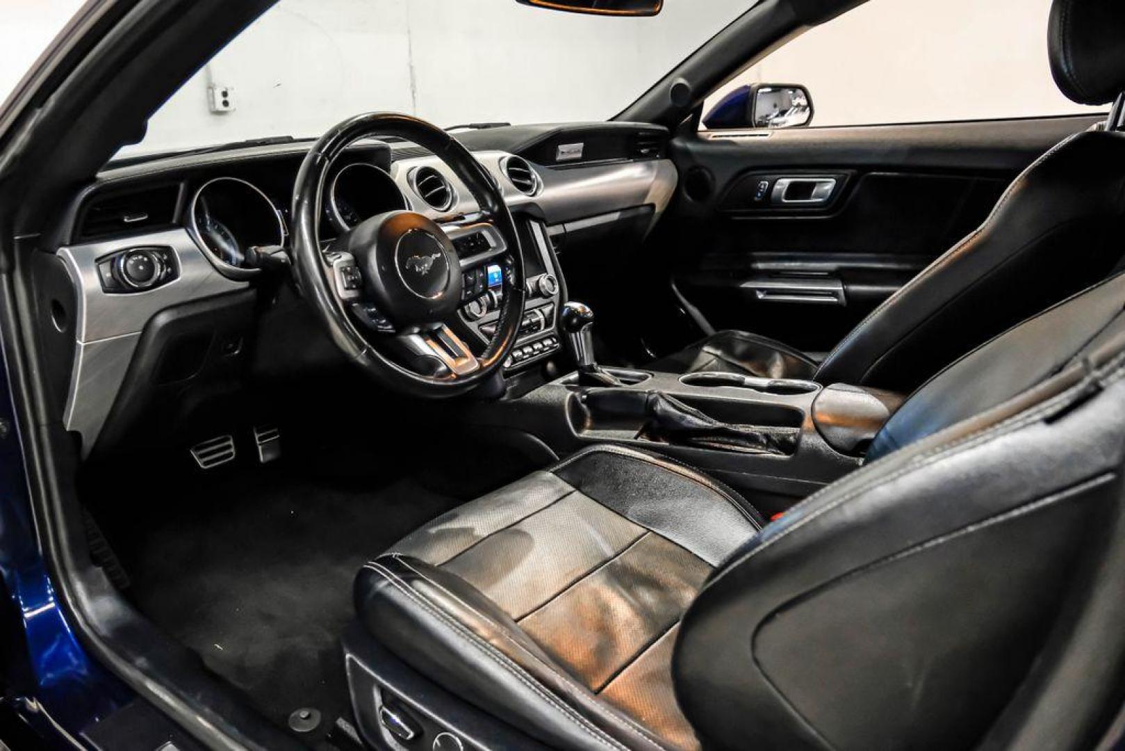 2019 Kona Blue Metallic /Ebony Ford Mustang EcoBoost Premium (1FA6P8TH6K5) with an EcoBoost 2.3L I4 GTDi DOHC Turbocharged VCT engine, Automatic transmission, located at 15300 Midway Rd., Addison, TX, 75001, (972) 702-0011, 32.958321, -96.838074 - Photo#2