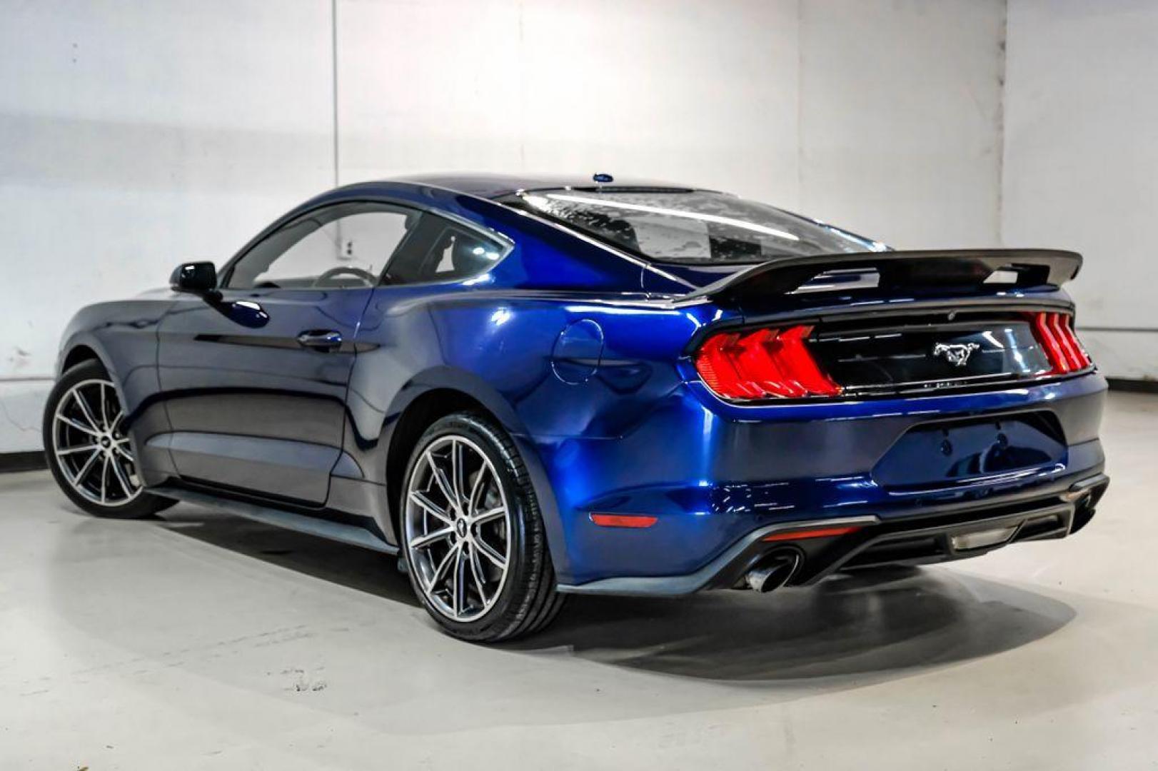 2019 Kona Blue Metallic /Ebony Ford Mustang EcoBoost Premium (1FA6P8TH6K5) with an EcoBoost 2.3L I4 GTDi DOHC Turbocharged VCT engine, Automatic transmission, located at 15300 Midway Rd., Addison, TX, 75001, (972) 702-0011, 32.958321, -96.838074 - Photo#9