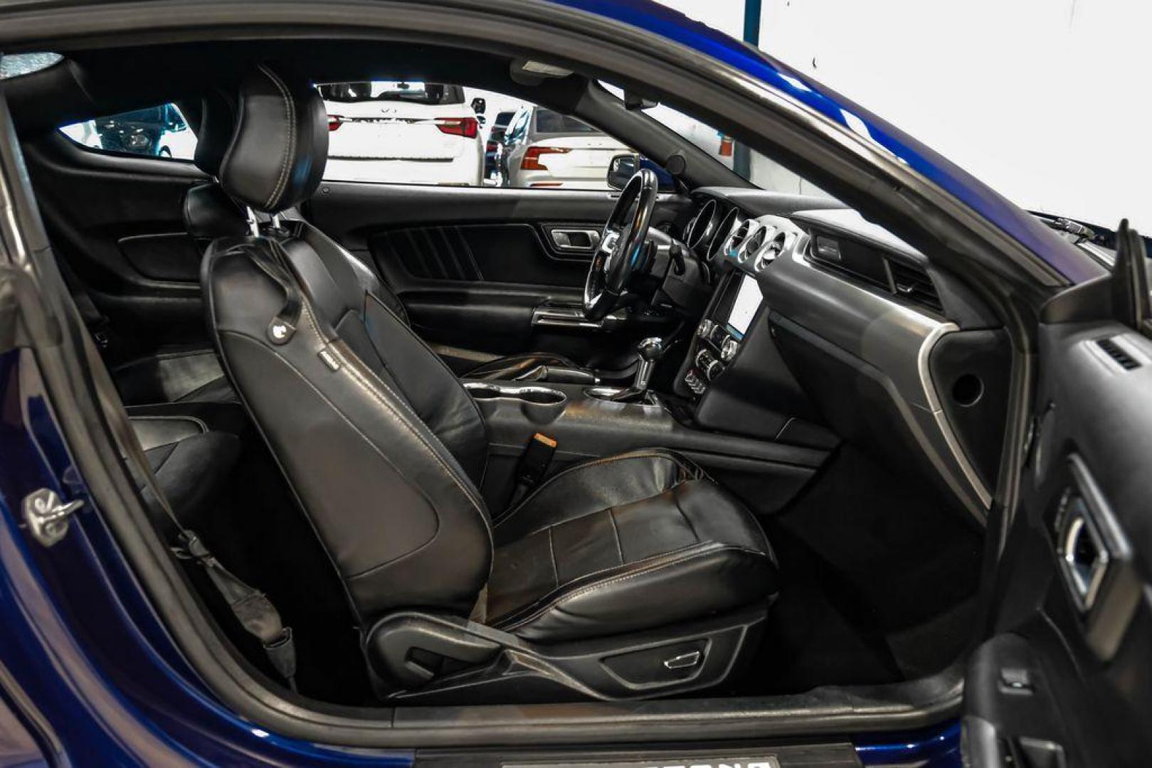 2019 Kona Blue Metallic /Ebony Ford Mustang EcoBoost Premium (1FA6P8TH6K5) with an EcoBoost 2.3L I4 GTDi DOHC Turbocharged VCT engine, Automatic transmission, located at 15300 Midway Rd., Addison, TX, 75001, (972) 702-0011, 32.958321, -96.838074 - Photo#28