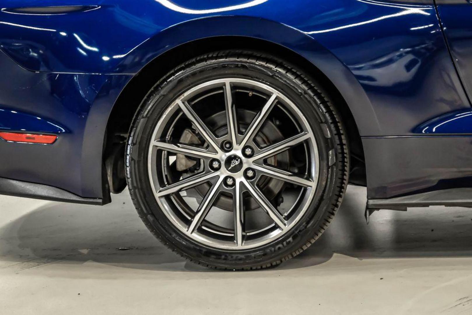 2019 Kona Blue Metallic /Ebony Ford Mustang EcoBoost Premium (1FA6P8TH6K5) with an EcoBoost 2.3L I4 GTDi DOHC Turbocharged VCT engine, Automatic transmission, located at 15300 Midway Rd., Addison, TX, 75001, (972) 702-0011, 32.958321, -96.838074 - Photo#44