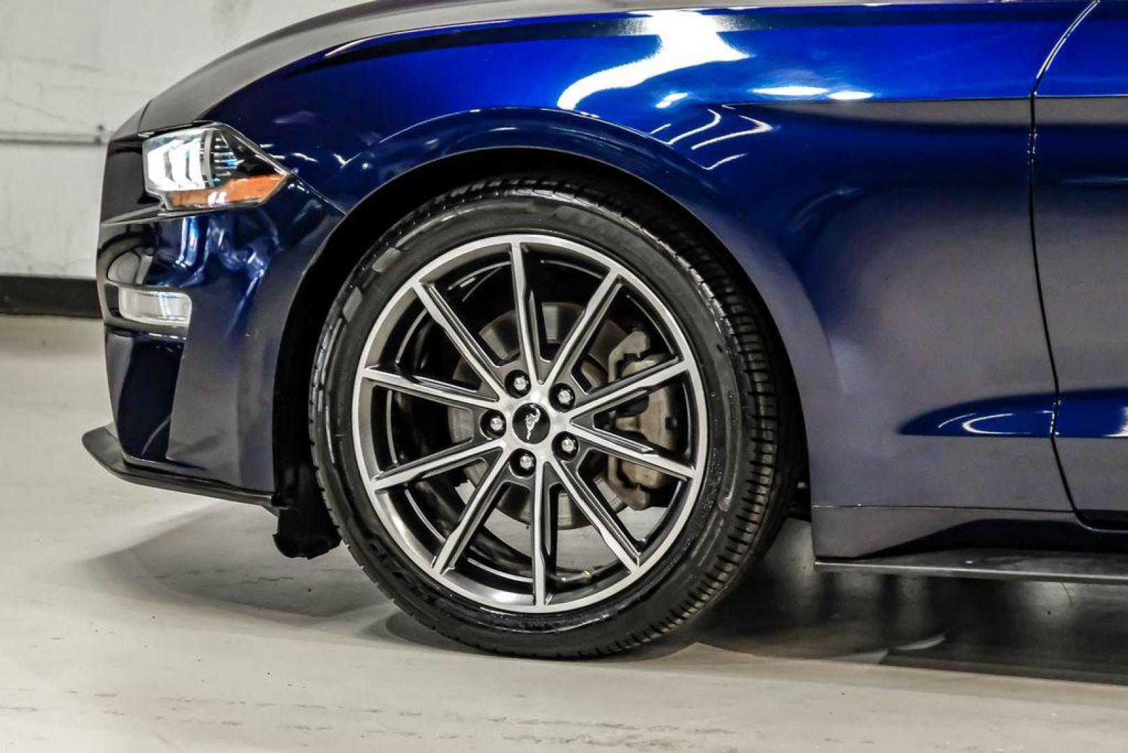 2019 Kona Blue Metallic /Ebony Ford Mustang EcoBoost Premium (1FA6P8TH6K5) with an EcoBoost 2.3L I4 GTDi DOHC Turbocharged VCT engine, Automatic transmission, located at 15300 Midway Rd., Addison, TX, 75001, (972) 702-0011, 32.958321, -96.838074 - Photo#46