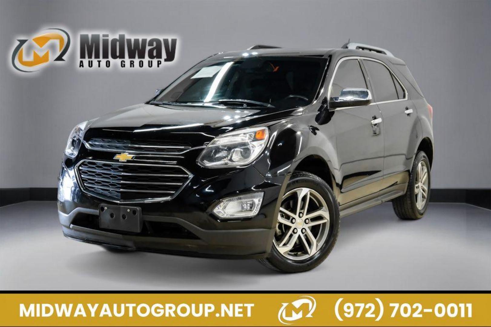 2017 Black Metallic /Jet Black Chevrolet Equinox Premier (2GNALDEK3H1) with an 2.4L 4-Cylinder SIDI DOHC VVT engine, Automatic transmission, located at 15300 Midway Rd., Addison, TX, 75001, (972) 702-0011, 32.958321, -96.838074 - Photo#0