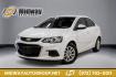 2019 Summit White /Jet Black/Dark Titanium Chevrolet Sonic LT (1G1JD5SB7K4) with an I4 engine, Automatic transmission, located at 15300 Midway Rd., Addison, TX, 75001, (972) 702-0011, 32.958321, -96.838074 - Photo#0