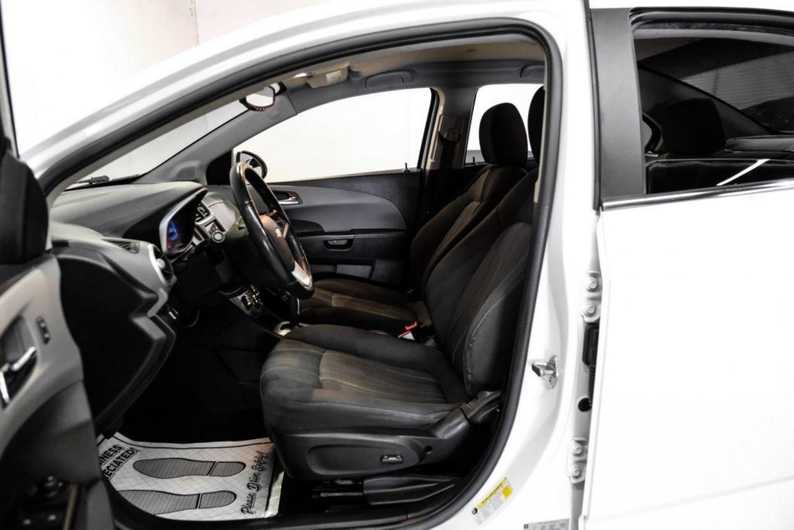 2019 Summit White /Jet Black/Dark Titanium Chevrolet Sonic LT (1G1JD5SB7K4) with an I4 engine, Automatic transmission, located at 15300 Midway Rd., Addison, TX, 75001, (972) 702-0011, 32.958321, -96.838074 - Photo#3