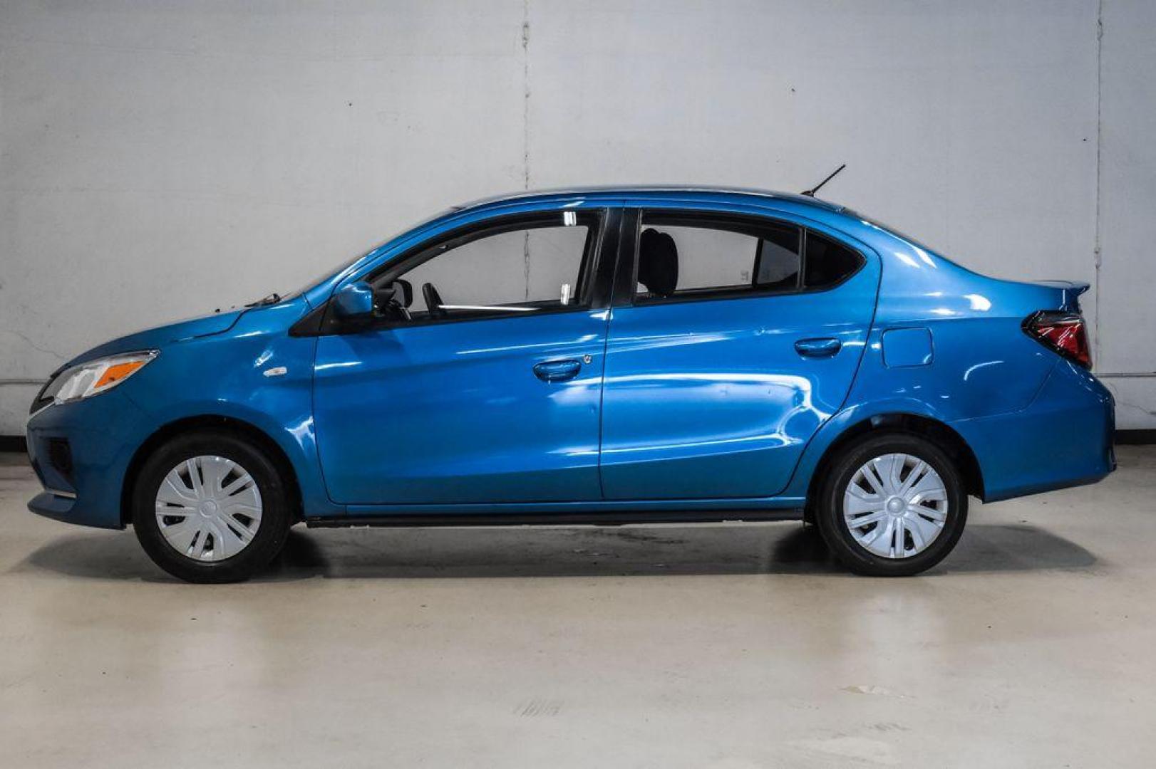 2022 Sapphire Blue Metallic /Black Mitsubishi Mirage G4 ES (ML32FUFJ7NH) with an 1.2L 3-Cylinder DOHC MIVEC engine, located at 15300 Midway Rd., Addison, TX, 75001, (972) 702-0011, 32.958321, -96.838074 - Photo#14