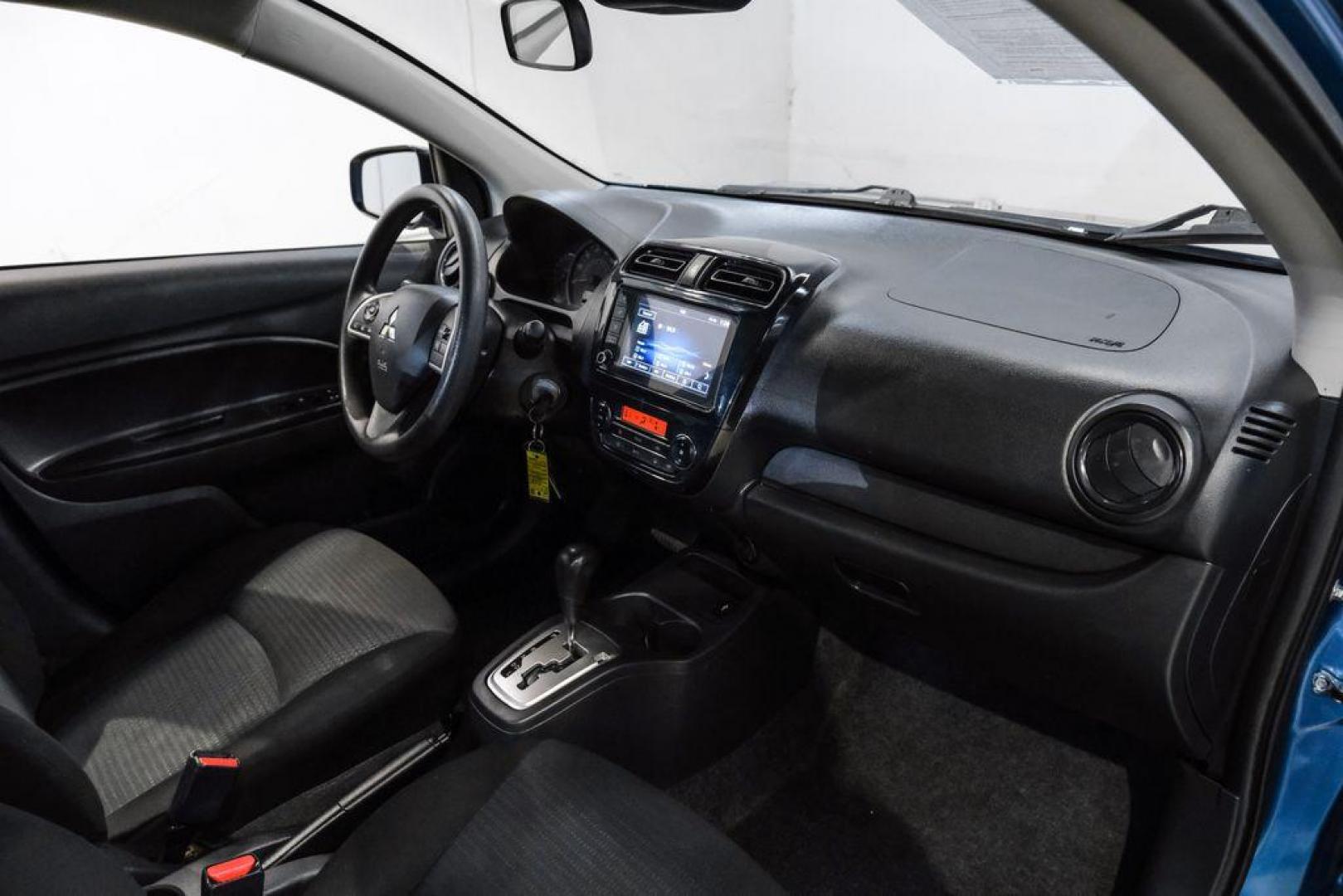 2022 Sapphire Blue Metallic /Black Mitsubishi Mirage G4 ES (ML32FUFJ7NH) with an 1.2L 3-Cylinder DOHC MIVEC engine, located at 15300 Midway Rd., Addison, TX, 75001, (972) 702-0011, 32.958321, -96.838074 - Photo#17