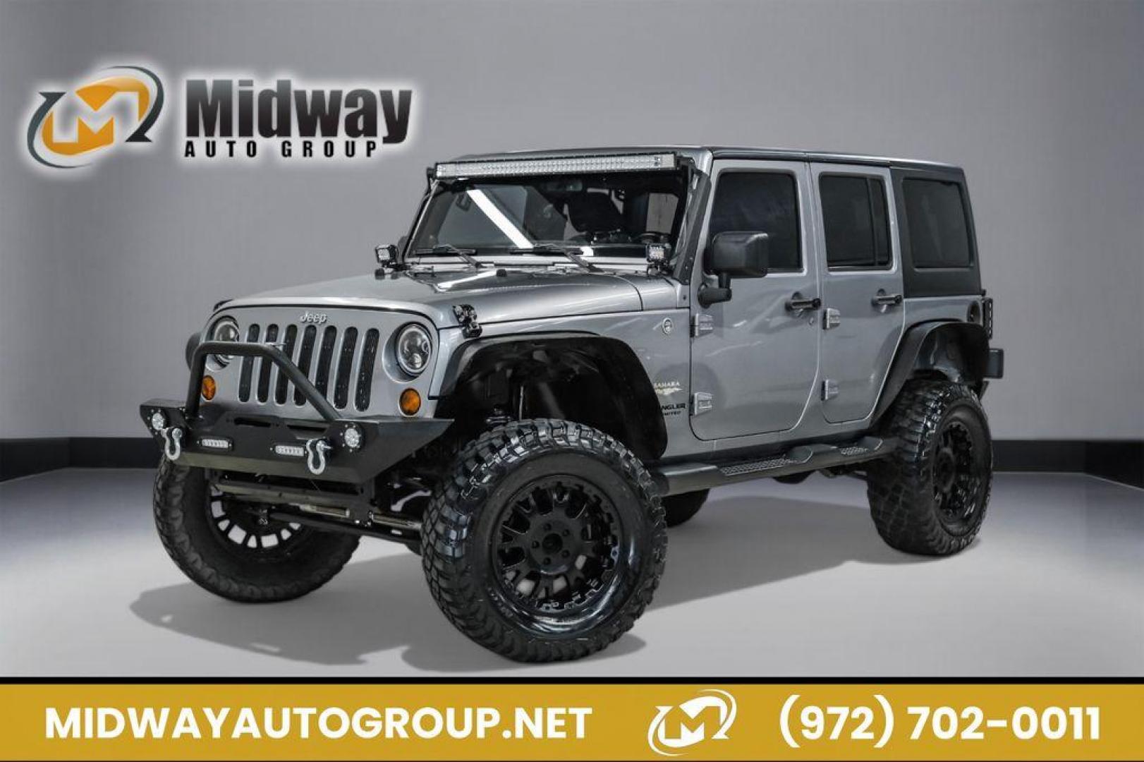 2013 Billet Metallic Clearcoat /Black Interior Jeep Wrangler Unlimited Sahara (1C4BJWEG8DL) with an 3.6L V6 24V VVT engine, Automatic transmission, located at 15300 Midway Rd., Addison, TX, 75001, (972) 702-0011, 32.958321, -96.838074 - Photo#0
