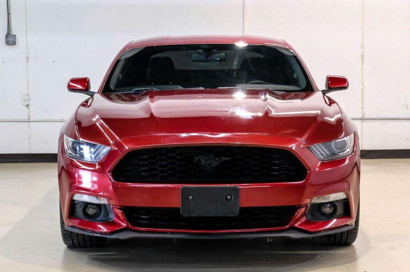 2017 Ruby Red Metallic /Ebony Ford Mustang EcoBoost (1FA6P8TH3H5) with an EcoBoost 2.3L I4 GTDi DOHC Turbocharged VCT engine, Automatic transmission, located at 15300 Midway Rd., Addison, TX, 75001, (972) 702-0011, 32.958321, -96.838074 - Photo#6