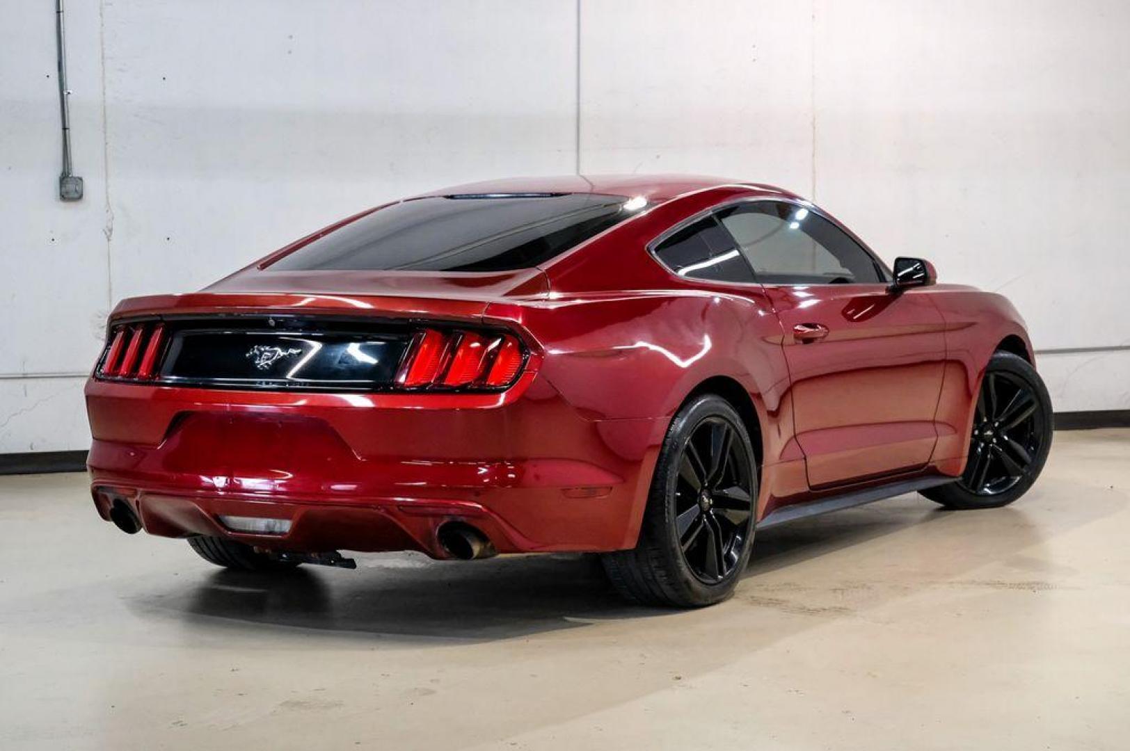 2017 Ruby Red Metallic /Ebony Ford Mustang EcoBoost (1FA6P8TH3H5) with an EcoBoost 2.3L I4 GTDi DOHC Turbocharged VCT engine, Automatic transmission, located at 15300 Midway Rd., Addison, TX, 75001, (972) 702-0011, 32.958321, -96.838074 - Photo#9