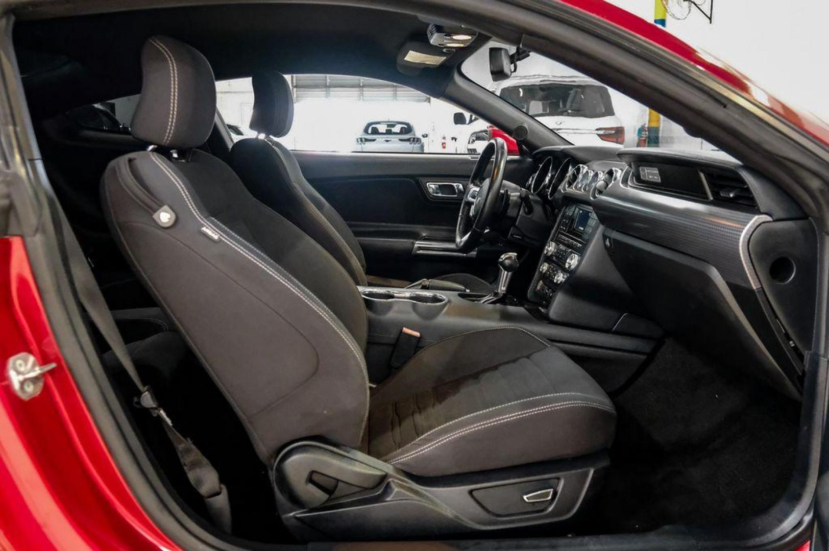 2017 Ruby Red Metallic /Ebony Ford Mustang EcoBoost (1FA6P8TH3H5) with an EcoBoost 2.3L I4 GTDi DOHC Turbocharged VCT engine, Automatic transmission, located at 15300 Midway Rd., Addison, TX, 75001, (972) 702-0011, 32.958321, -96.838074 - Photo#38