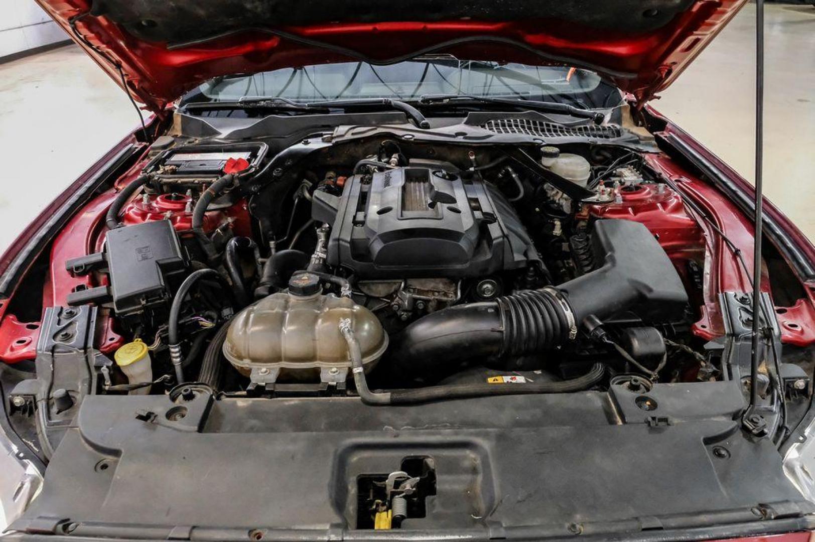 2017 Ruby Red Metallic /Ebony Ford Mustang EcoBoost (1FA6P8TH3H5) with an EcoBoost 2.3L I4 GTDi DOHC Turbocharged VCT engine, Automatic transmission, located at 15300 Midway Rd., Addison, TX, 75001, (972) 702-0011, 32.958321, -96.838074 - Photo#48