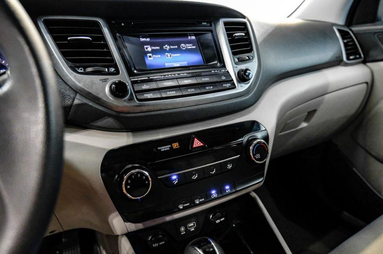 2016 Molten Silver /Gray Hyundai Tucson Eco (KM8J33A28GU) with an 1.6L I4 DGI Turbocharged DOHC 16V ULEV II 175hp engine, Automatic transmission, located at 15300 Midway Rd., Addison, TX, 75001, (972) 702-0011, 32.958321, -96.838074 - Photo#32