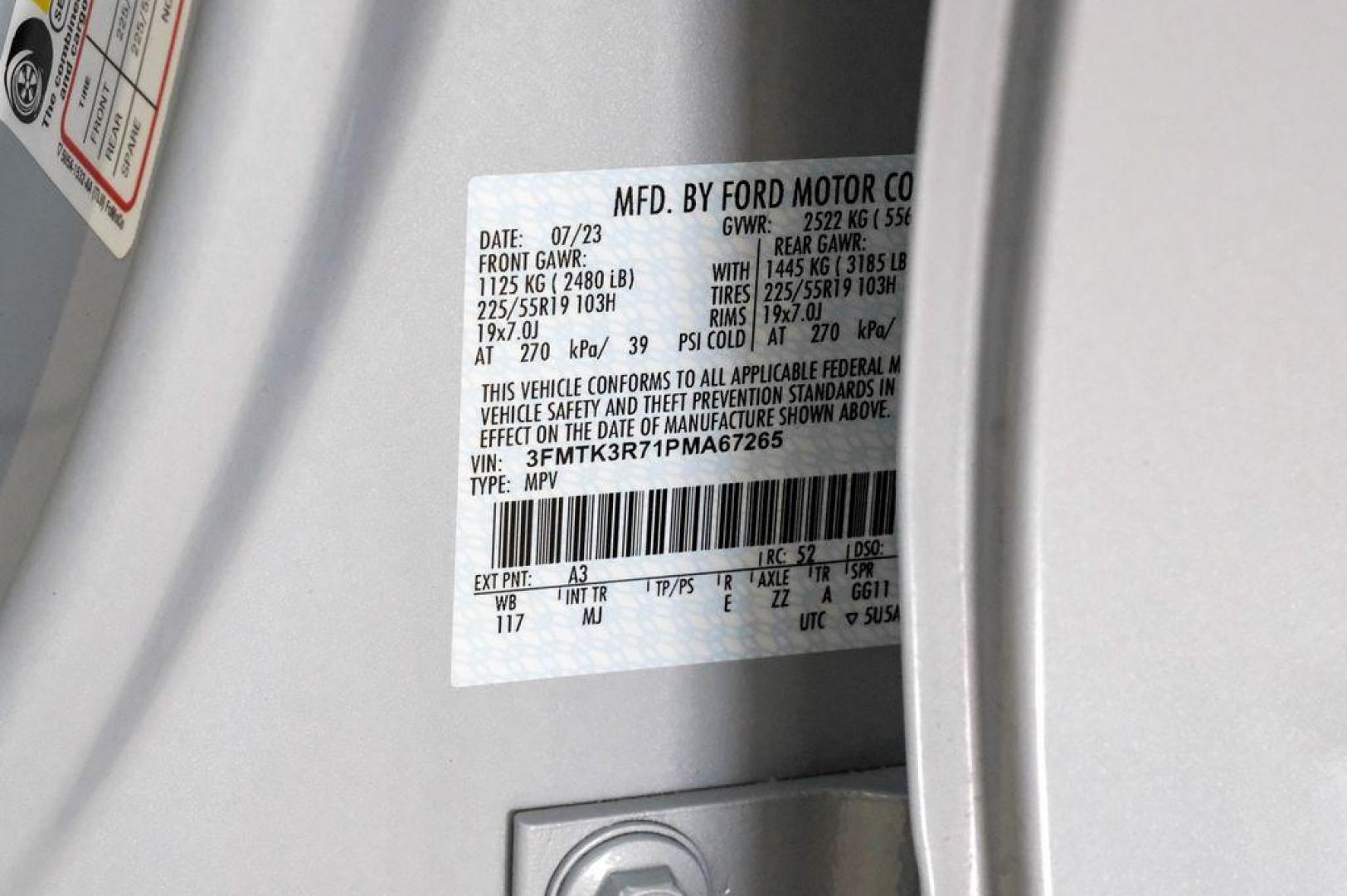 2023 White Metallic /Black Onyx Ford Mustang Mach-E Premium (3FMTK3R71PM) with an Electric Motor engine, Automatic transmission, located at 15300 Midway Rd., Addison, TX, 75001, (972) 702-0011, 32.958321, -96.838074 - Photo#64