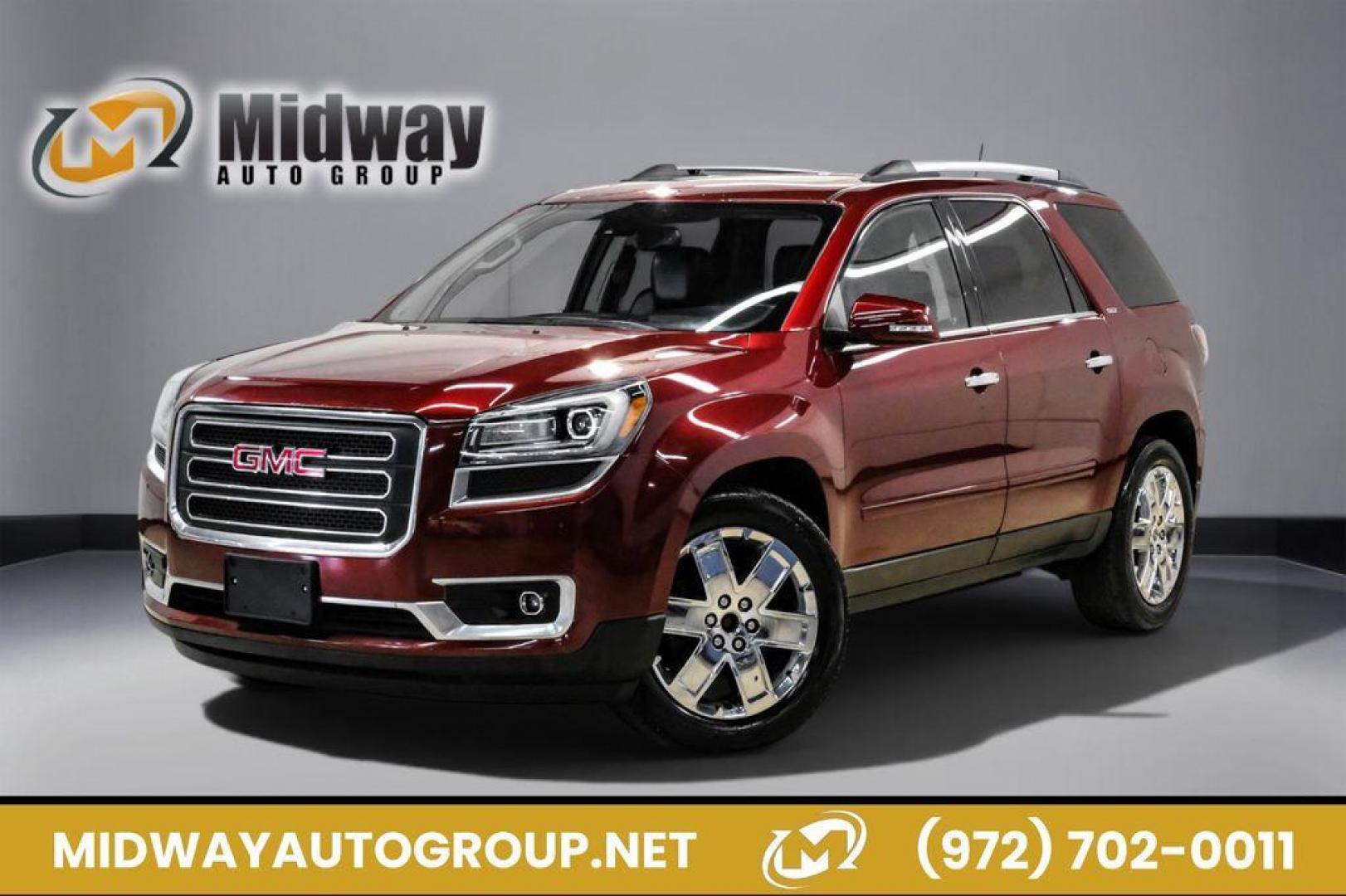2017 Crimson Red /Ebony GMC Acadia Limited Limited (1GKKVSKD5HJ) with an 3.6L V6 SIDI engine, Automatic transmission, located at 15300 Midway Rd., Addison, TX, 75001, (972) 702-0011, 32.958321, -96.838074 - Photo#0